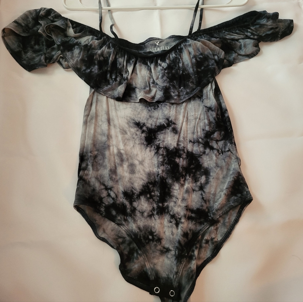 Womens black tiedye body suit by American Eagle size M